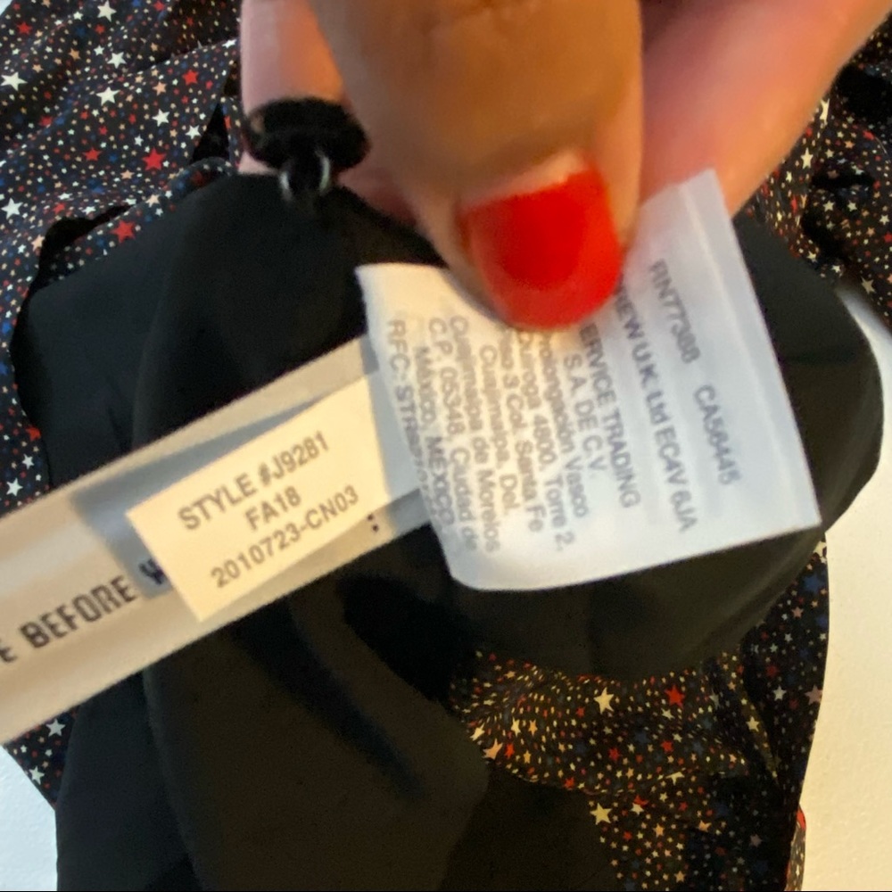 Madewell Long Sleeve Dress - Black with Multicolor Speckles - Picture 5 of 9